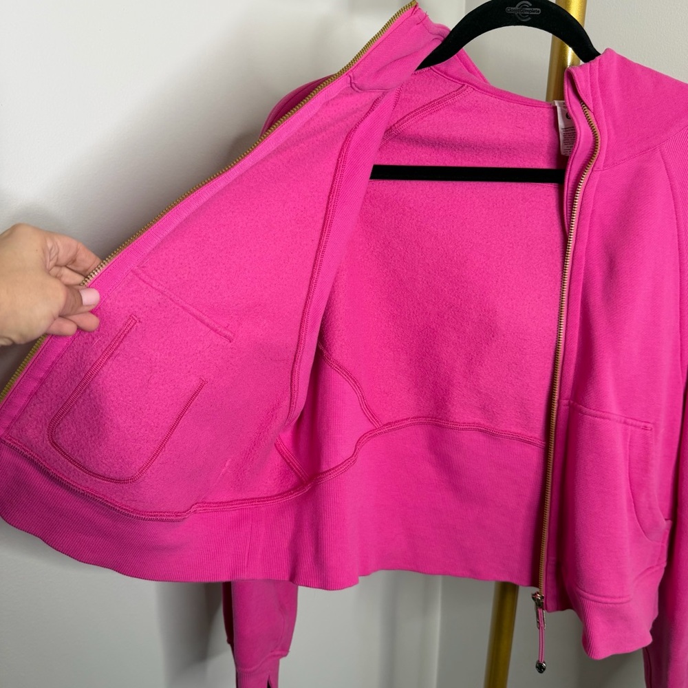 Lululemon Scuba Oversized Full-Zip Hoodie Sonic Pink Gold - Picture 8 of 9